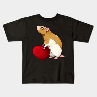 Valentine's Day Rat Kids T-Shirt